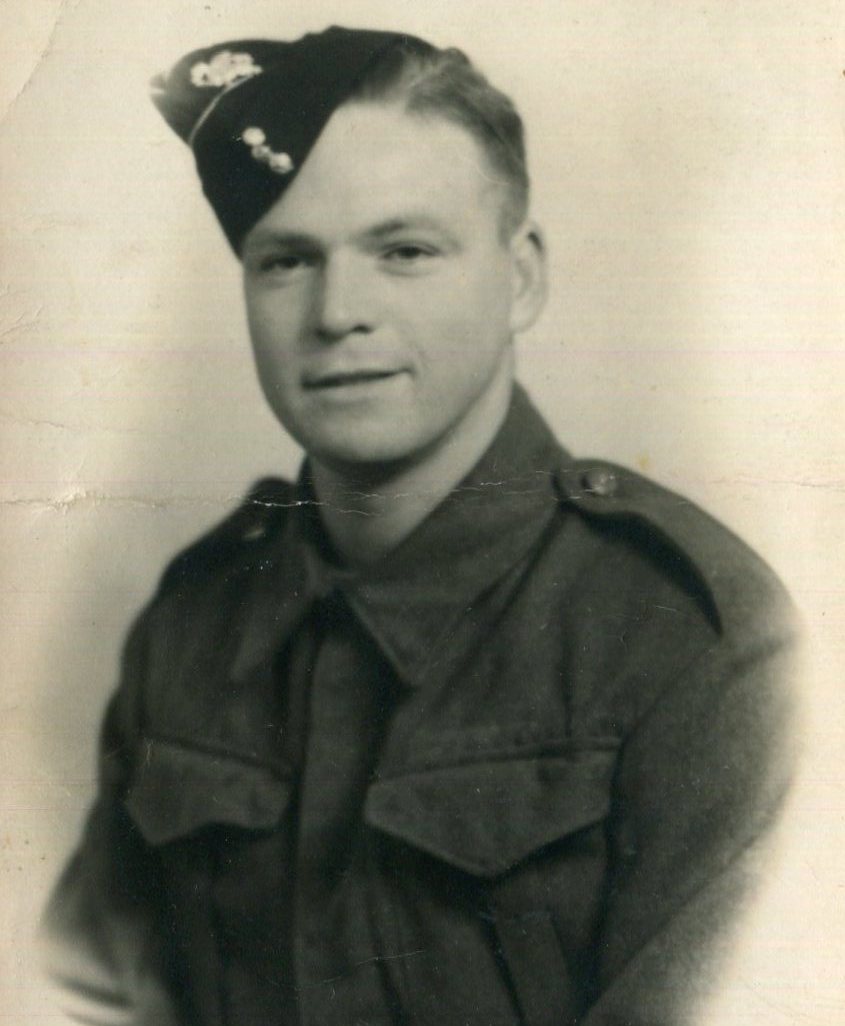 Sydney Aldridge in uniform, taken whilst with the Somerset Light Infantry in 1943